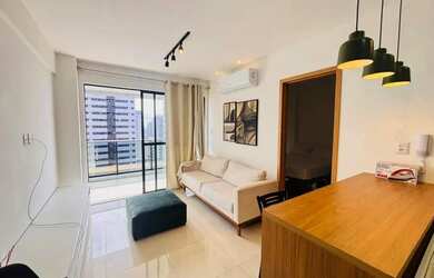 Imagem: O apartamento possui 1 Dormitório, 1 Banheiro, 1 Vaga na garagem