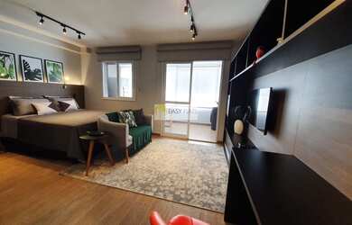 Imagem: A kitnet possui 1 Dormitório, 1 Banheiro, 1 Vaga na garagem