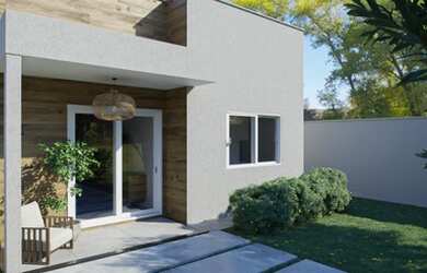 Imagem: A casa possui 2 Dormitórios, 1 Banheiro, 1 Vaga na garagem