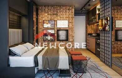 Imagem: O apartamento possui 1 Dormitório, 1 Banheiro, 29m² de Área