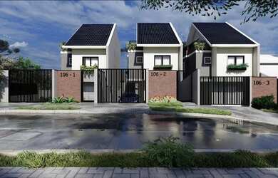 Imagem: A casa possui 3 Dormitórios, 3 Banheiros, 2 Vagas na garagem