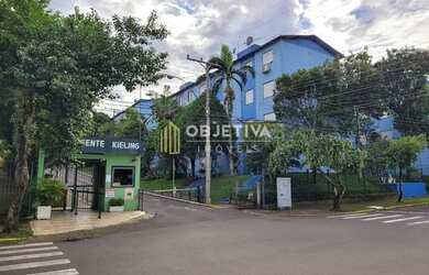 Imagem: O apartamento possui 1 Dormitório, 1 Banheiro, 1 Vaga na garagem