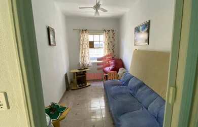 Imagem: O apartamento possui 1 Dormitório, 1 Banheiro, 1 Vaga na garagem