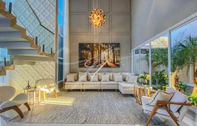 Imagem: A casa em condomínio possui 5 Dormitórios, 5 Banheiros, 4