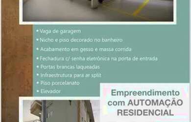 Imagem: O apartamento possui 1 Dormitório, 1 Banheiro, 1 Vaga na garagem