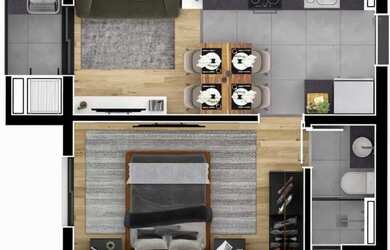 Imagem 8: APARTAMENTO com 1 dormitório à venda por R$ 300.900,00 no bairro Novo Mundo - CURITIBA / P