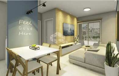 Imagem: O apartamento possui 2 Dormitórios, 1 Banheiro, 1 Vaga na garagem