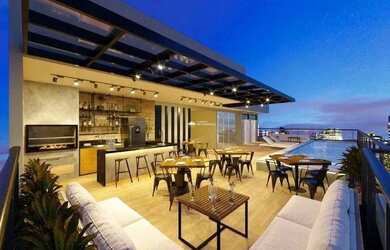 Imagem: O apartamento na cobertura possui 4 Dormitórios, 4 Banheiros