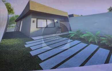 Imagem: A casa possui 3 Dormitórios, 1 Banheiro, 2 Vagas na garagem