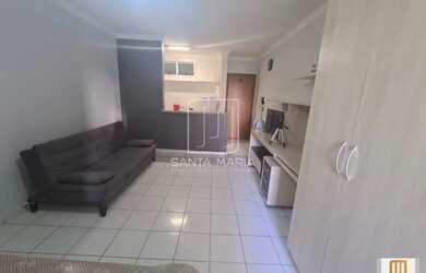 Imagem: O apartamento possui 1 Dormitório, 1 Banheiro, 1 Vaga na garagem