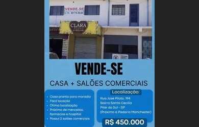 Imagem: A casa possui 2 Dormitórios, 1 Banheiro, 1 Vaga na garagem