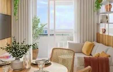 Imagem: O apartamento possui 2 Dormitórios, 1 Banheiro, 1 Vaga na garagem