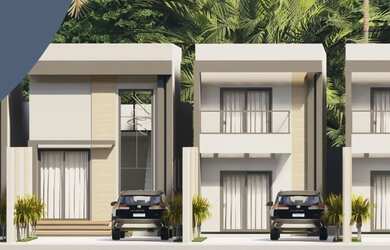 Imagem: A casa possui 4 Dormitórios, 4 Banheiros, 2 Vagas na garagem