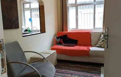 Imagem: O apartamento possui 1 Dormitório, 1 Banheiro, 1 Vaga na garagem