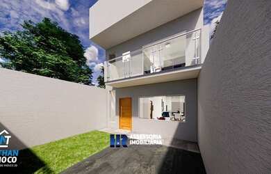 Imagem: A casa possui 3 Dormitórios, 2 Banheiros, 2 Vagas na garagem