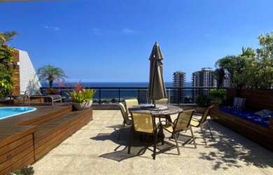 Imagem: O apartamento na cobertura possui 4 Dormitórios, 4 Banheiros