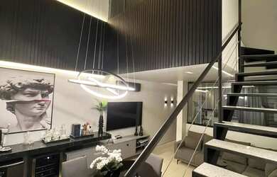 Imagem: O apartamento possui 1 Dormitório, 2 Banheiros, 1 Vaga na garagem