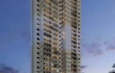 Imagem: O apartamento possui 1 Dormitório, 1 Banheiro, 1 Vaga na garagem