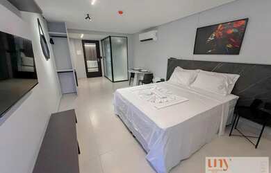 Imagem 1: Porteira fechada Flat novo com 24 m² pé na areia no bairro Jardim Oceania