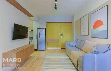 Imagem: O apartamento possui 1 Dormitório, 1 Banheiro, 50m² de Área