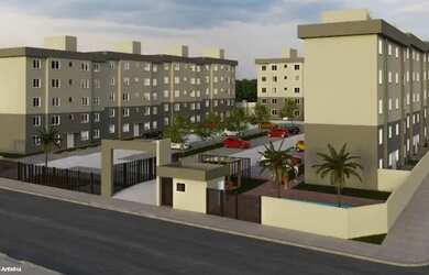 Imagem: O apartamento possui 2 Dormitórios, 1 Banheiro, 1 Vaga na garagem