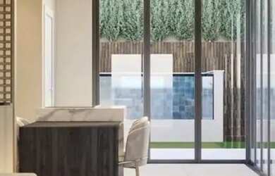 Imagem: A casa em condomínio possui 3 Dormitórios, 2 Banheiros, 4