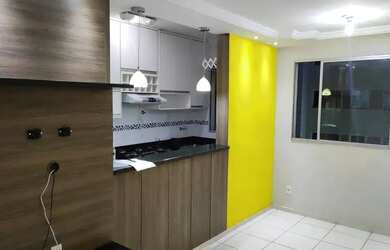 Imagem: O apartamento possui 2 Dormitórios, 1 Banheiro, 1 Vaga na garagem