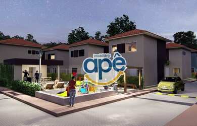 Imagem: A casa possui 3 Dormitórios, 2 Banheiros, 2 Vagas na garagem