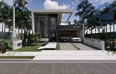 Imagem: A casa em condomínio possui 3 Dormitórios, 4 Banheiros, 4