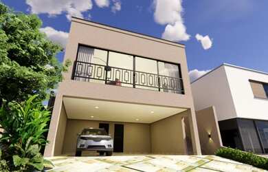 Imagem: A casa em condomínio possui 3 Dormitórios, 3 Banheiros, 3