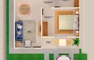 Imagem 5: Condomínio Paquetá. Churrasqueira, 47m² de Área, 1 Vaga na garageme2...