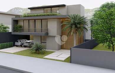 Imagem: A casa em condomínio possui 5 Dormitórios, 5 Banheiros, 4