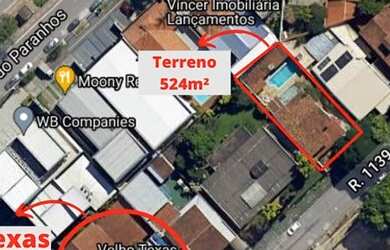 Imagem: O terreno possui 524m² de Área e está localizado em Setor