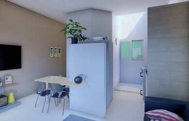 Imagem: A casa em condomínio possui 2 Dormitórios, 2 Banheiros, 1