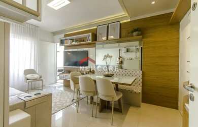 Imagem: O apartamento possui 2 Dormitórios, 1 Banheiro, 1 Vaga na garagem