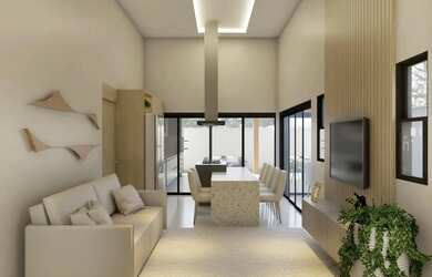 Imagem: A casa possui 3 Dormitórios, 3 Banheiros, 2 Vagas na garagem