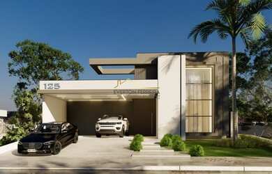 Imagem: A casa em condomínio possui 4 Dormitórios, 5 Banheiros, 4