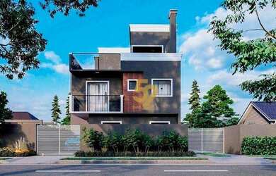 Imagem: A casa possui 3 Dormitórios, 2 Banheiros, 1 Vaga na garagem