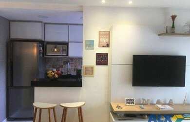 Imagem: O apartamento possui 2 Dormitórios, 1 Banheiro, 1 Vaga na garagem