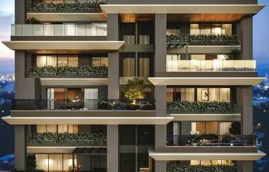 Imagem: O apartamento na cobertura possui 4 Dormitórios, 5 Banheiros