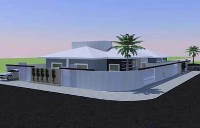 Imagem: A casa possui 3 Dormitórios, 2 Banheiros, 1 Vaga na garagem