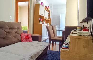 Imagem: O apartamento possui 2 Dormitórios, 1 Banheiro, 1 Vaga na garagem