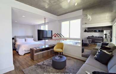 Imagem: O apartamento possui 1 Dormitório, 2 Banheiros, 1 Vaga na garagem