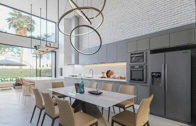 Imagem: A casa em condomínio possui 3 Dormitórios, 3 Banheiros, 5