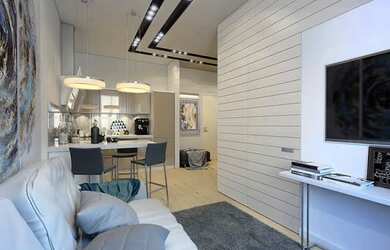 Imagem: O apartamento possui 2 Dormitórios, 1 Banheiro, 1 Vaga na garagem