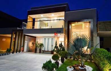 Imagem: A casa em condomínio possui 4 Dormitórios, 5 Banheiros, 2