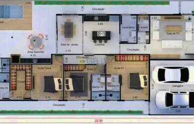Imagem: A casa em condomínio possui 3 Dormitórios, 4 Banheiros, 2