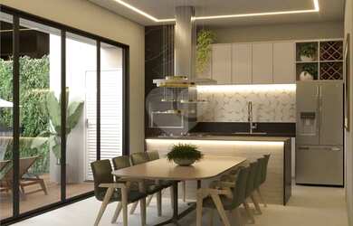 Imagem: A casa possui 3 Dormitórios, 2 Banheiros, 2 Vagas na garagem