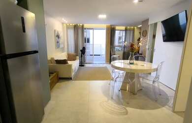 Imagem: O apartamento possui 1 Dormitório, 1 Banheiro, 1 Vaga na garagem