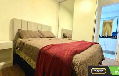 Imagem 7: Apartamento com 1 dormitório, mobiliado, andar alto. Ed Central Station